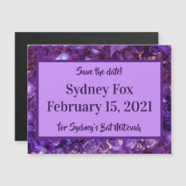 Convite Magnético Imã salve a data Roxo Gems