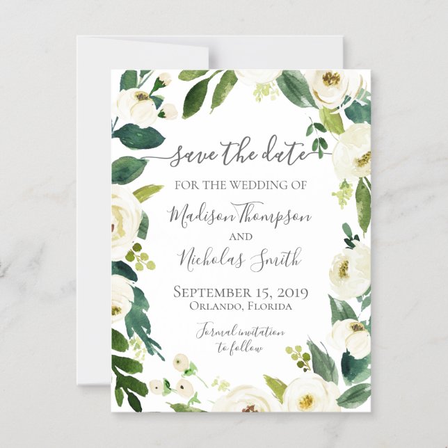 Convite Magnético Imã salve o dia de fundo branco (Frente)