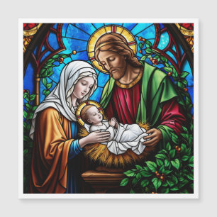 Convite Magnético imagem de vidro colorido de cristal da família Hol