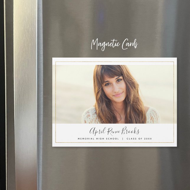 Convite Magnético Imagem do Anúncio de Graduação de Fotografias do S (Criador carregado)