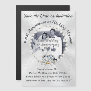 Convite Magnético Ímãs de Foto Salve a Data CASAMENTO ou ANIVERSÁRIO