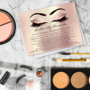 Convite Magnético Instruções de Pós-tratamento Lashes Extensão M