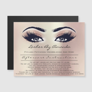 Convite Magnético Instruções de Pós-tratamento Lashes Microlâmin