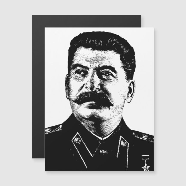 Convite Magnético Joseph Stalin, URSS, CCCP, União Soviética, Comuni (Frente/Verso)