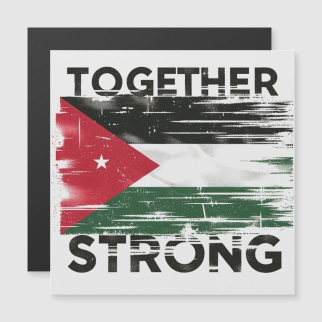 Convite Magnético Junto com forte apoio à Palestina (Frente/Verso)