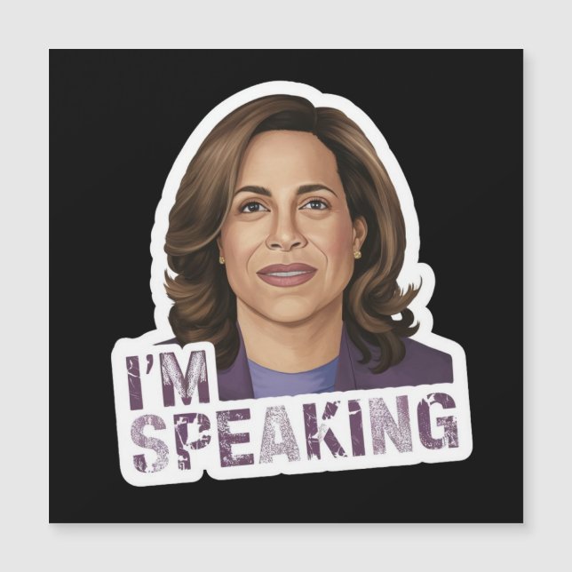 Convite Magnético Kamala Harris Eu Estou Falando, Citação Histórica  (Frente)