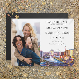 Convite Magnético Las Vegas Foto Casamento Save The Date