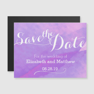 Convite Magnético Lave aquosa púrpura, salvar a data