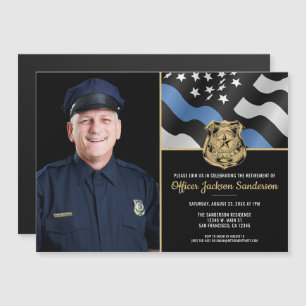 Convite Magnético Lei de Aposentadoria de Oficial de Polícia Foto de