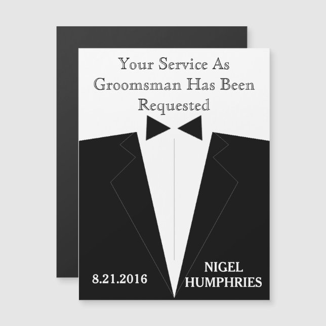 Convite Magnético Lembrete de Melhor Amigo ou Padrinho (Frente/Verso)