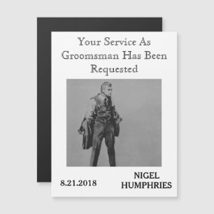 Convite Magnético Lembrete de Padrinho ou Membro da Comitiva