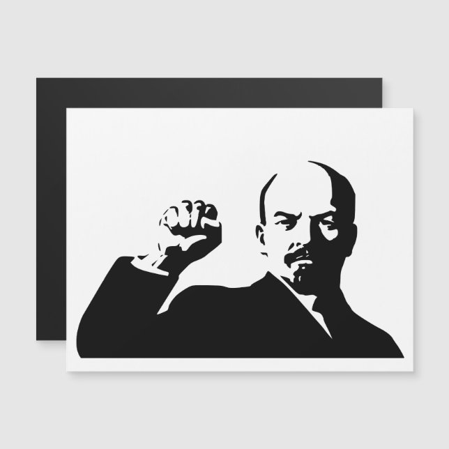 Convite Magnético Lenin, URSS, CCCP, União Soviética, Comunismo (Frente/Verso)