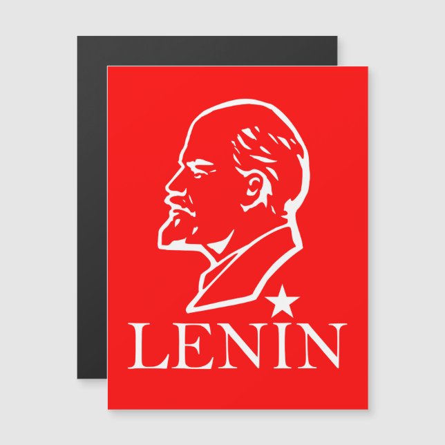 Convite Magnético Lenin, URSS, CCCP, União Soviética, Comunismo (Frente/Verso)