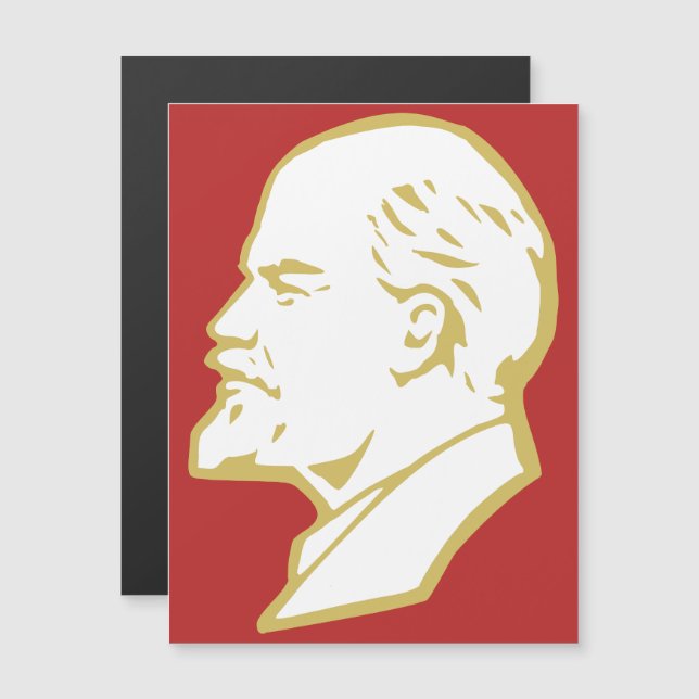 Convite Magnético Lenin, URSS, CCCP, União Soviética, Comunismo (Frente/Verso)