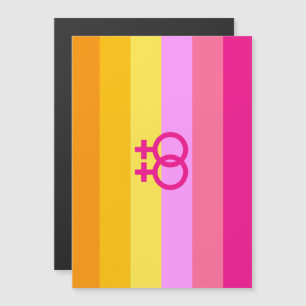 Convite Magnético Lésbica Dawn Pride WLW