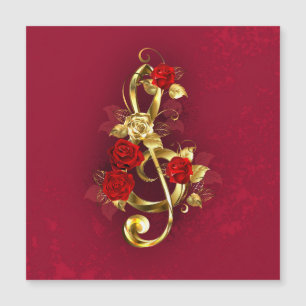 Convite Magnético Limpeza de ouro com Flores Rosa