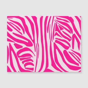 Convite Magnético Listras de zebra rosa
