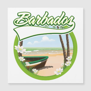 Convite Magnético logotipo da viagem para Barbados