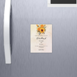 Convite Magnético Luxo rústico de flores solares de castigo