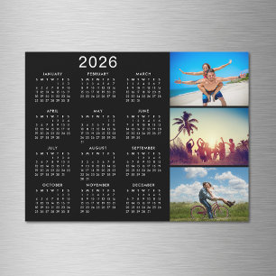 Convite Magnético Magnet de Calendário 2026 para Colagem de Fotos Pe
