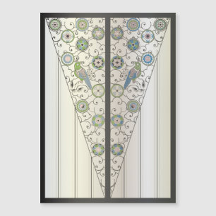 Convite Magnético Mah Jongg Art Deco Magnet Card