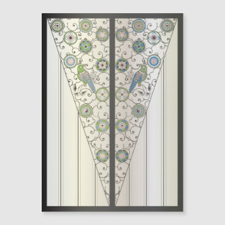 Convite Magnético Mah Jongg Art Deco Magnet Card