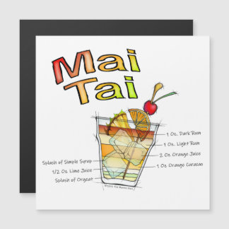 CONVITE MAGNÉTICO MAI TAI COCKTAIL RECIPE ARTE