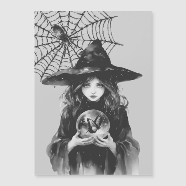 Convite Magnético Mala de bruxa (Frente)