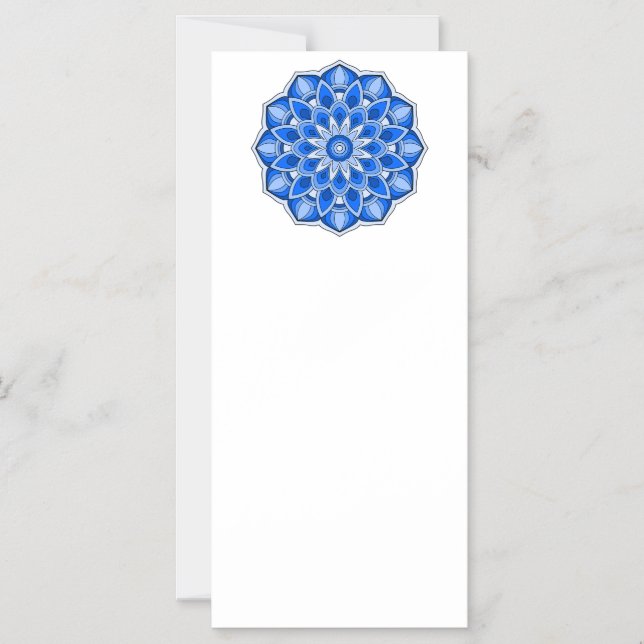 Convite Magnético Mandala em azul (Frente)