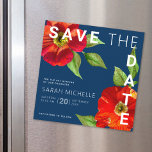 Convite Magnético Marinho Azul Bat Mitzvah Data de Salvaguarda Flora<br><div class="desc">Certifique-se de que todos os seus amigos e parentes serão capazes de celebrar o marco da sua filha Bat Mitzvah! Envie esta aquarela floral, impressionante, com serifa san moderno contra um fundo azul marinho, personalizado cartão de anúncio magnético "Salvar a Data". Personalize o texto personalizado com o nome e a...</div>