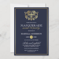 Marinho Elegante Blue & Dourado Doce Festa 16