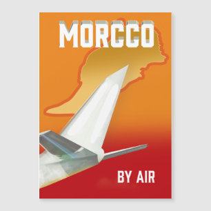 Convite Magnético Marrocos De Avião Impressão em Metal