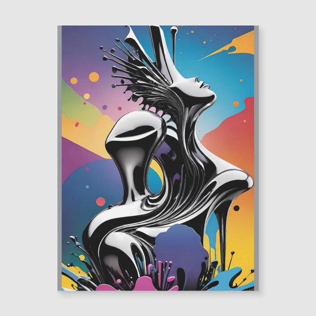 Convite Magnético Matriz de Freak - Arte Surreal do Ken Gage (Frente)