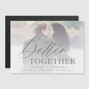 Convite Magnético Melhor juntar a foto de casamento do roteiro salva