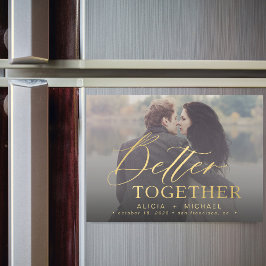 Convite Magnético Melhor juntar a foto de casamento do roteiro salva