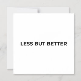 Convite Magnético Menos Mas Melhor Tipografia Minimalista