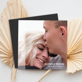 Convite Magnético Minimalista Guardar O Casamento De Fotografia De D