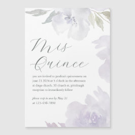 Convite Magnético Mis Quince Floral 15 Anos Aniversário Quinceañera
