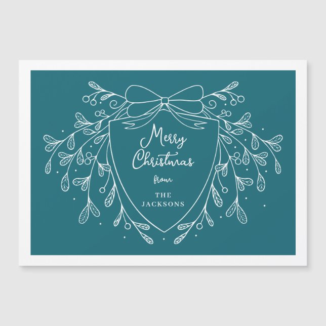 Convite Magnético Mistura azul-marcenaria-branca (Frente)