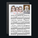 Convite Magnético modelo de Fotos Personalizadas do Ano Civil de 202<br><div class="desc">Este calendário magnético mensal de 2025 anos personalizado mostra os dias da semana para cada mês em preto a negrito e fácil de ler num fundo branco. Adicione facilmente suas próprias fotografias horizontais e verticais ao topo. Este é um ímã de calendário simples e moderno para ajudá-lo a conquistar o...</div>