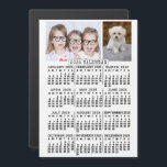 Convite Magnético modelo de Fotos Personalizadas do Ano Civil de 202<br><div class="desc">Este calendário magnético mensal de 2025 anos personalizado mostra os dias da semana para cada mês em preto a negrito e fácil de ler num fundo branco. Adicione facilmente suas próprias fotografias horizontais e verticais ao topo. Este é um ímã de calendário simples e moderno para ajudá-lo a conquistar o...</div>