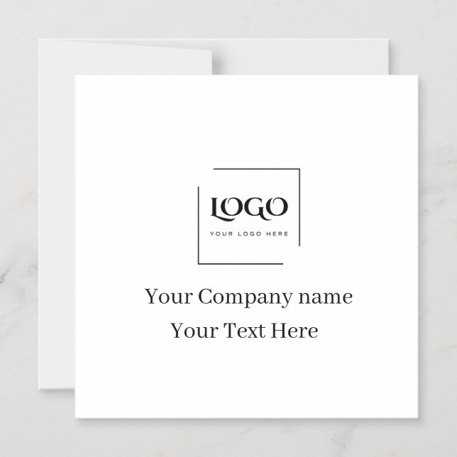 Convite Magnético Modelo de logotipo personalizado elegante (Frente)