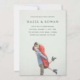 Convite Magnético Modern Simple Photo Wedding