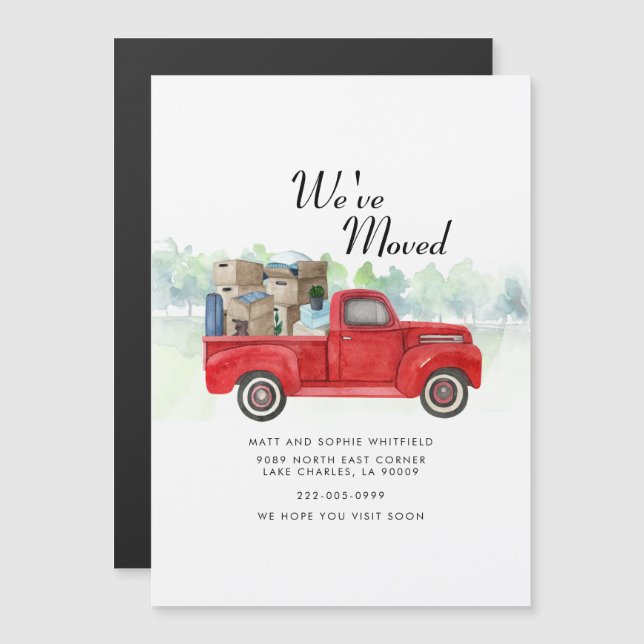 Convite Magnético Mudamos de Anúncio de Movimentação de Endereços (Frente/Verso)