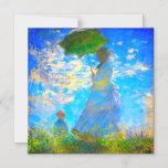 Convite Magnético Mulher Monet com Parasol<br><div class="desc">Um convite magnético para retratos de família que inclui a mulher de Claude Monet,  Camille,  segurando um parasol,  e o seu filho,  Jean,  a caminhar num campo verde vibrante,  sendo soprado pelo vento num dia de Verão. Um presente de Monet excelente para fãs do impressionismo e da arte francesa.</div>