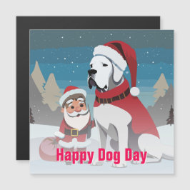 Convite Magnético Natal com Dogue Alemão