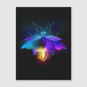 Convite Magnético Neon Firefly a preto