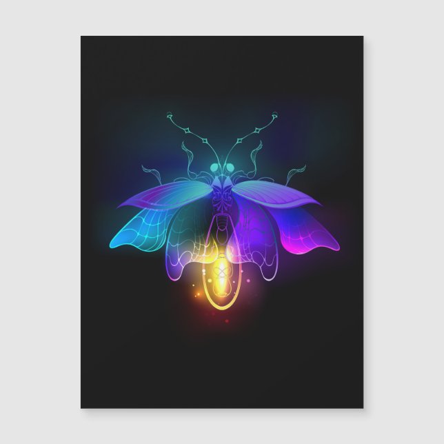 Convite Magnético Neon Firefly a preto (Frente)