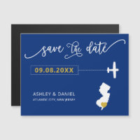 New Jersey Wedding Save the Date Card, Mapa