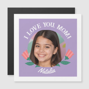 Convite Magnético Nome de Foto Personalizado Dia das Mães Eu Te Amo